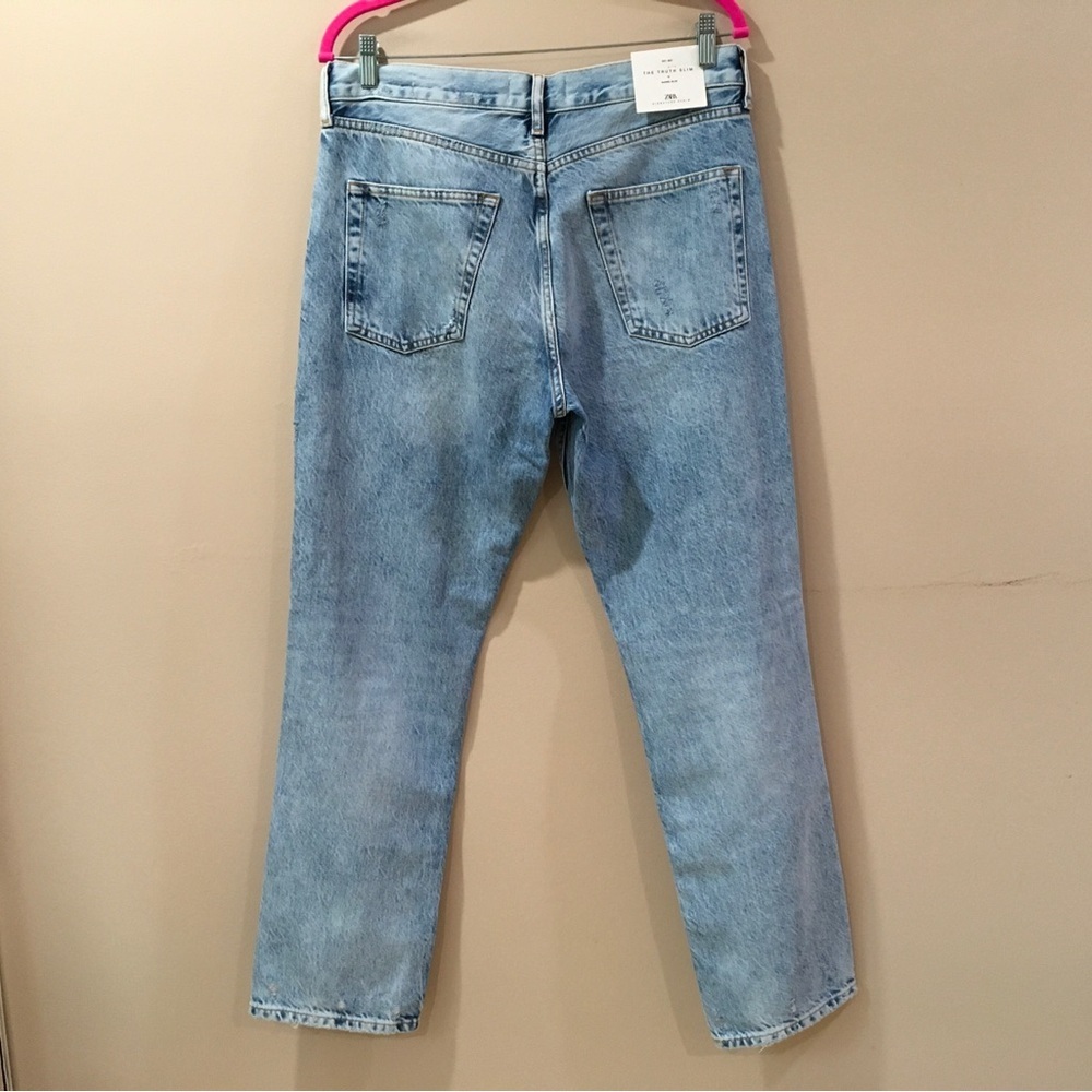 New zara Jeans the truth slim Durrel Blue denim size 10/w32 Womens 6045 - Picture 7 of 11